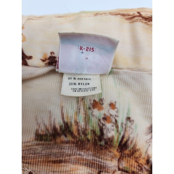 Rare VTG 1 Up Kaynee Knight Castle Button Up Top Women's Size 14 - Picture 10 of 13